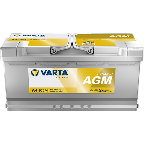 12 VOLT 105 AMPER VARTA AGM AKÜ (START-STOP)